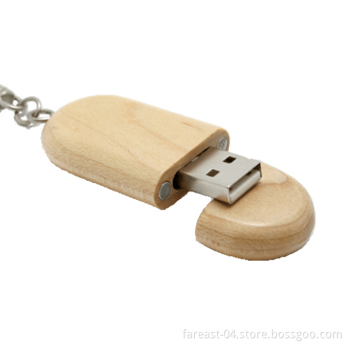 128GB Keyring Wooden USB Memory Pendrives (UW05)